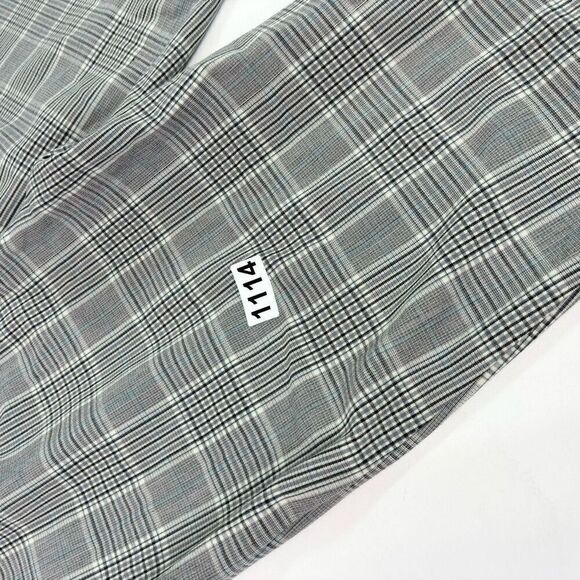 Cupcakes And Cashmere Pants 10 Womens Gray Checkered Mid-Rise Straight-Leg NWT - Picture 10 of 12